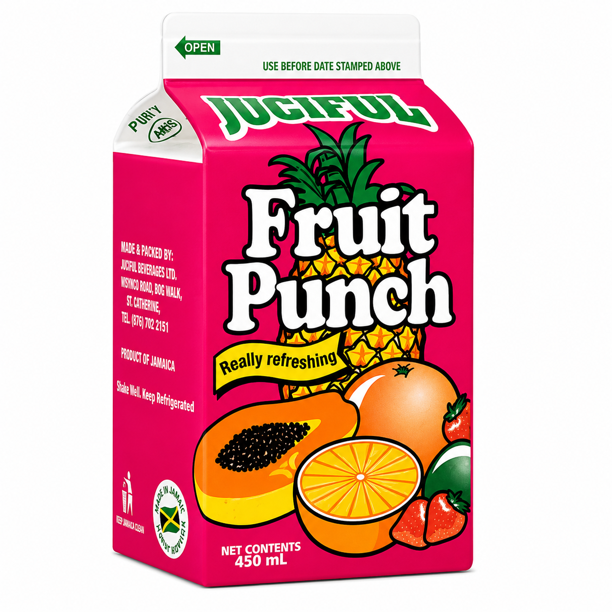 Juciful Fruit Punch Box Drink 450 ml