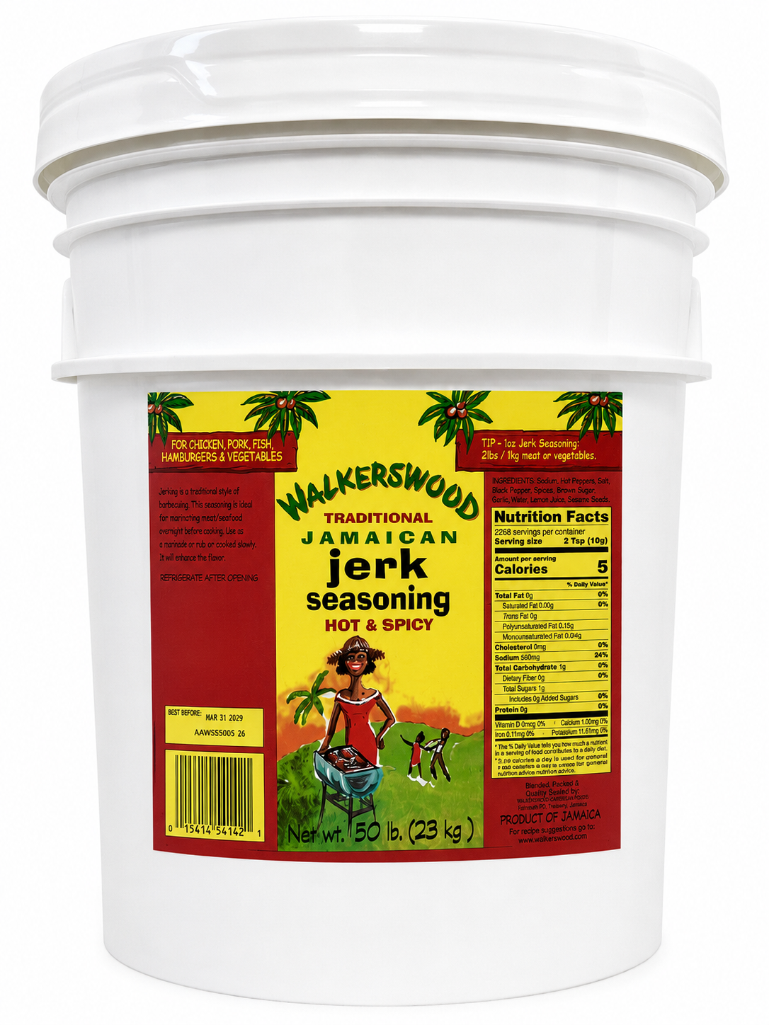 Walkerswood Hot Jamaican Jerk Seasoning 50 lb