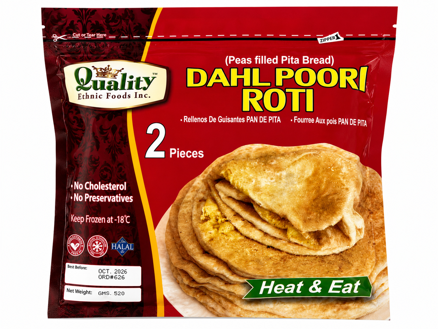 Dahl Poori Roti (Red)